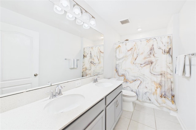 2090 Prairie Sage Ln, Longwood, FL 32750 - bathroom with tile patterned flooring, a sink, toilet, and visible vents
