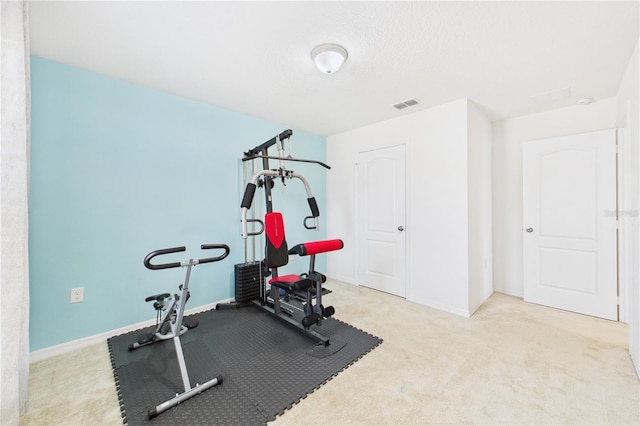 2090 Prairie Sage Ln, Longwood, FL 32750 - exercise room featuring carpet, baseboards, and visible vents