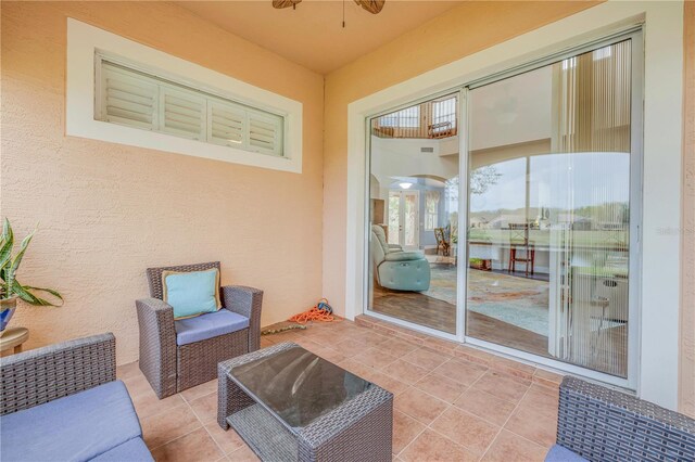 3145 Connemara Dr, Ormond Beach, FL 32174 - sunroom / solarium featuring ceiling fan