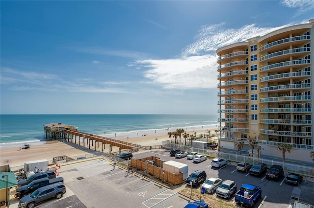 water view with a view of the beach