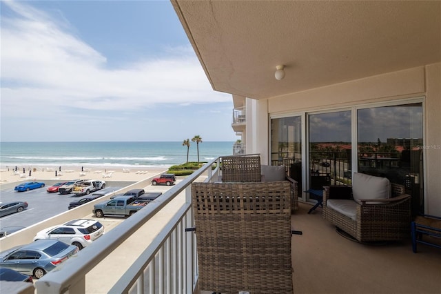 2967 S Atlantic Ave Unit 301, Daytona Beach Shores, FL 32118 - balcony featuring view of water and beach