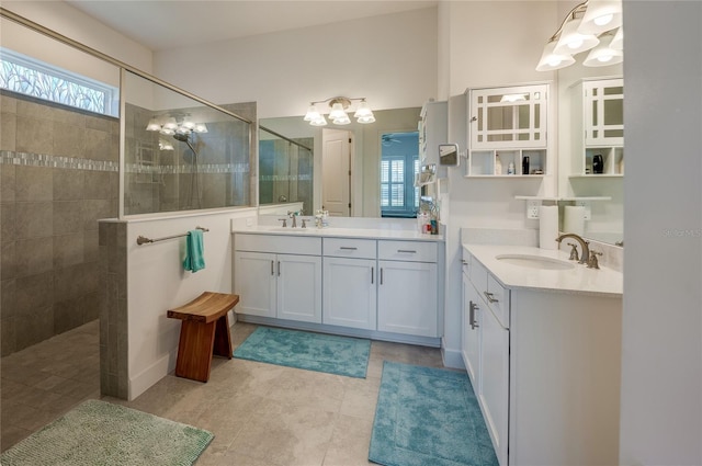 418 Aquamarine Way, Daytona Beach, FL 32124 - bathroom with a sink, two vanities, and walk in shower
