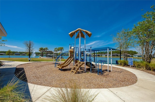 418 Aquamarine Way, Daytona Beach, FL 32124 - community jungle gym featuring a water view