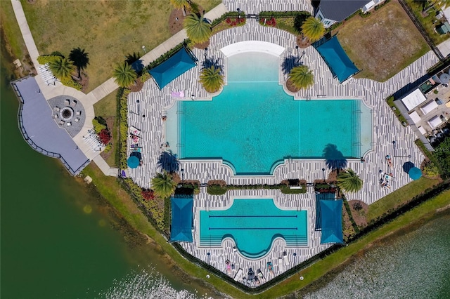 418 Aquamarine Way, Daytona Beach, FL 32124 - birds eye view of property with a water view