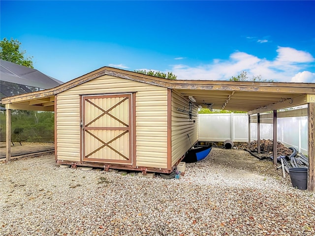 1578 Stone Trl, Deltona, FL 32725 - view of shed featuring a carport