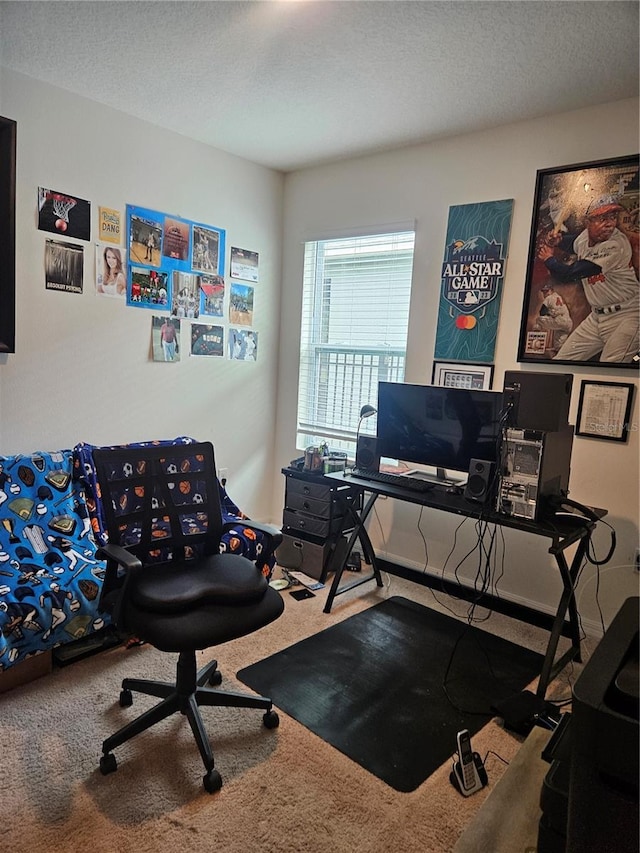209 Meghan Cir, Deland, FL 32724 - carpeted office space featuring a textured ceiling