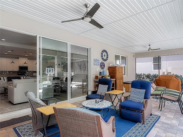 425 Wedgeworth Ln, Deland, FL 32724 - view of patio / terrace with a ceiling fan