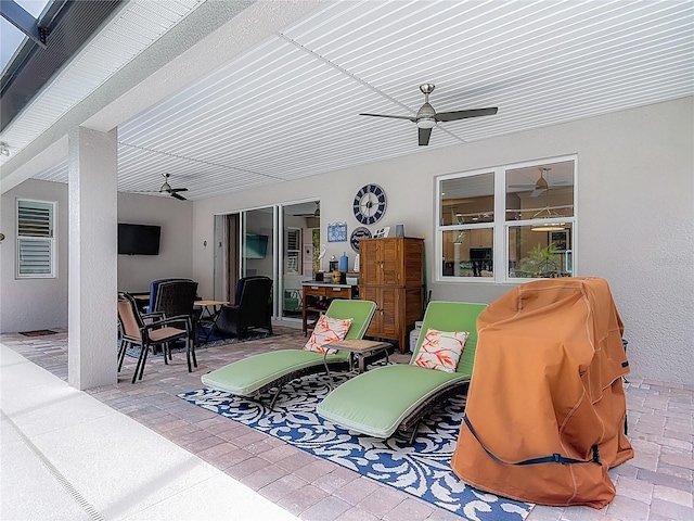 425 Wedgeworth Ln, Deland, FL 32724 - view of patio with ceiling fan