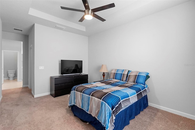 1601 Toledo Ave, Deltona, FL 32725 - bedroom featuring carpet, visible vents, a tray ceiling, and baseboards