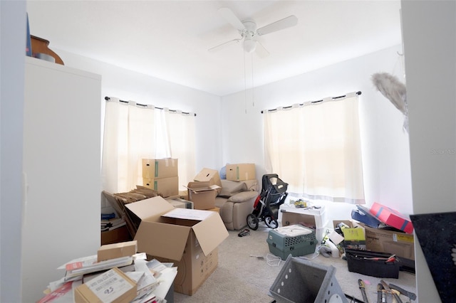 5261 3rd St, Orlando, FL 32810 - office with plenty of natural light, carpet flooring, and a ceiling fan