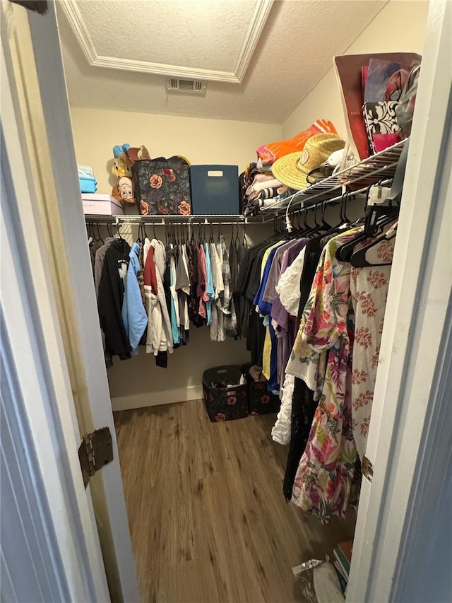 508 Tracey Dr, Panama City, FL 32404 - spacious closet featuring visible vents and wood finished floors