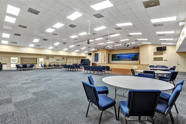 5305 Indian Ocean Loop, Tavares, FL 32778 - dining space with carpet and a drop ceiling
