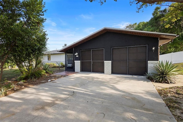 detached garage with fence