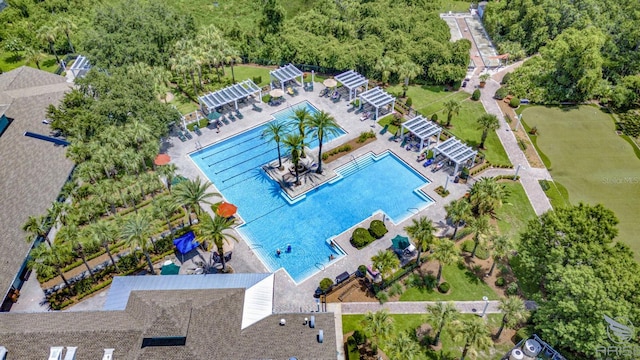 birds eye view of property