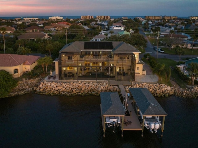 3310 John Anderson Dr, Ormond Beach, FL 32176 - drone / aerial view featuring a water view