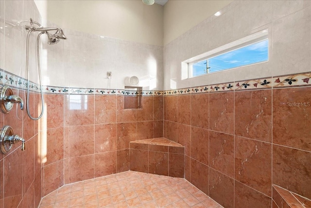 3310 John Anderson Dr, Ormond Beach, FL 32176 - full bathroom with tiled shower