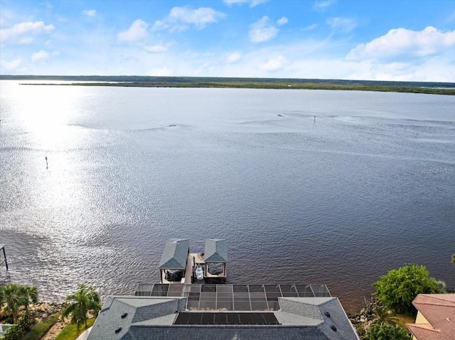 3310 John Anderson Dr, Ormond Beach, FL 32176 - drone / aerial view featuring a water view