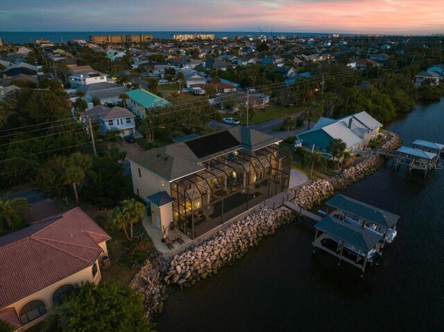 3310 John Anderson Dr, Ormond Beach, FL 32176 - bird's eye view with a water view