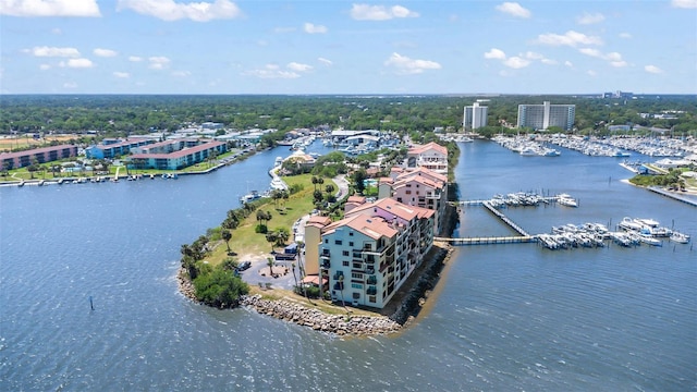 761 Marina Point Dr Unit 7610, Daytona Beach, FL 32114 - birds eye view of property featuring a water view