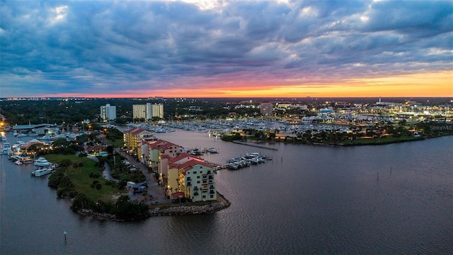 761 Marina Point Dr Unit 7610, Daytona Beach, FL 32114 - drone / aerial view with a city view and a water view