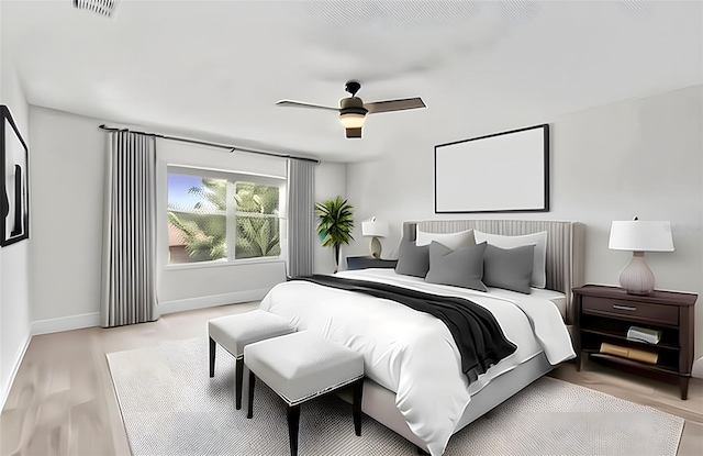 3333 Atmore Ter, Ocoee, FL 34761 - bedroom featuring baseboards, wood finished floors, and ceiling fan