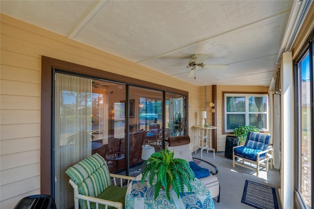 133 Wood Ibis Ct, Daytona Beach, FL 32119 - sunroom with ceiling fan