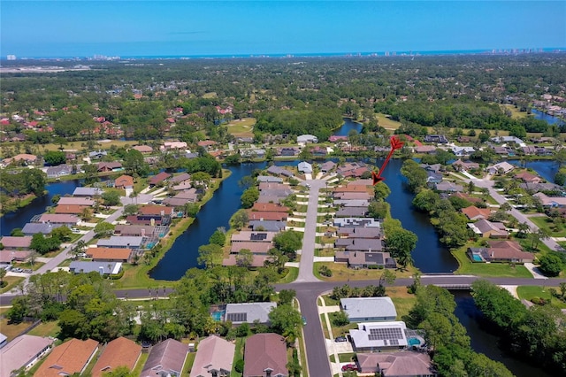 133 Wood Ibis Ct, Daytona Beach, FL 32119 - birds eye view of property featuring a residential view and a water view
