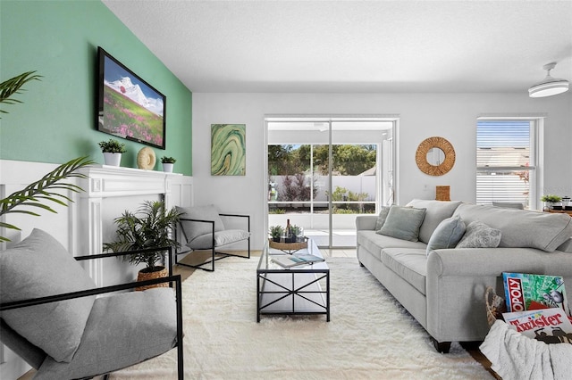 living area with a healthy amount of sunlight