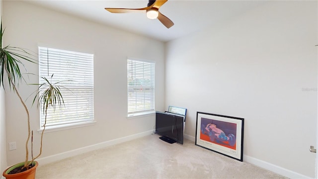 1002 Chelan Falls Dr, Deland, FL 32724 - unfurnished room featuring carpet floors, a ceiling fan, and baseboards