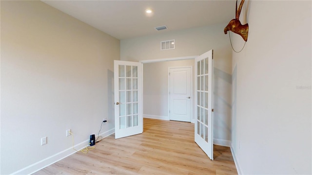 1002 Chelan Falls Dr, Deland, FL 32724 - empty room featuring baseboards, french doors, and visible vents