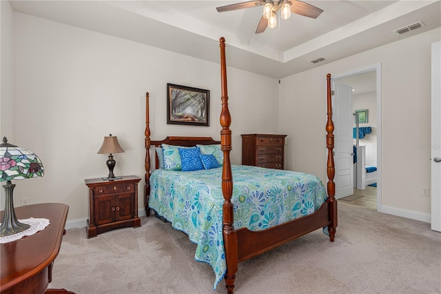 2901 Monaghan Dr, Ormond Beach, FL 32174 - bedroom with baseboards, a ceiling fan, carpet flooring, and visible vents