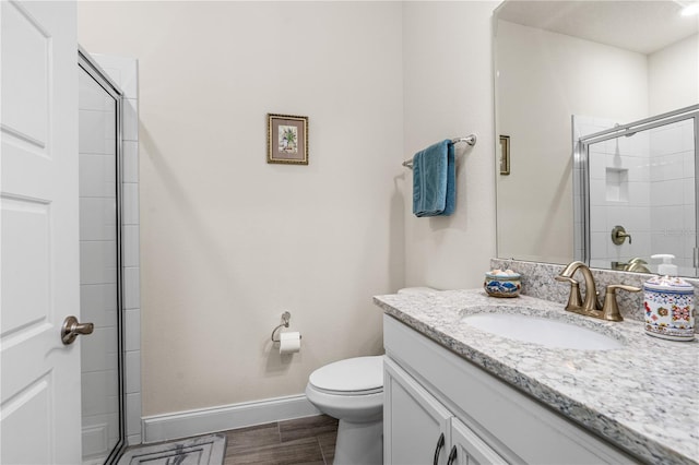 2901 Monaghan Dr, Ormond Beach, FL 32174 - full bath with baseboards, vanity, toilet, and tiled shower