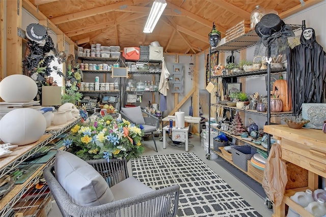 view of storage area