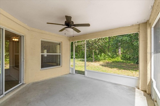 10 Zebrawood Ct, Palm Coast, FL 32164 - unfurnished sunroom featuring ceiling fan