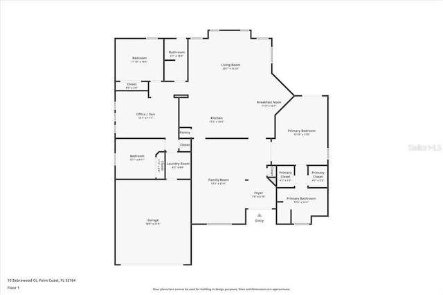 10 Zebrawood Ct, Palm Coast, FL 32164 - floor plan