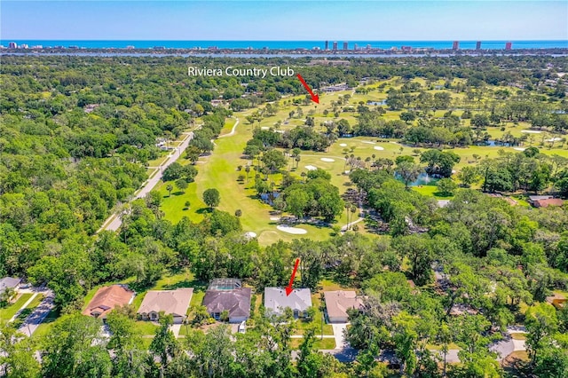 105 Riviera Estates Blvd, Ormond Beach, FL 32174 - birds eye view of property with a residential view, golf course view, and a water view