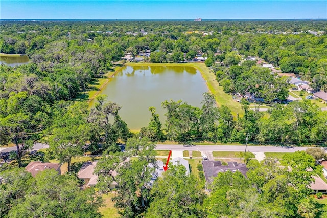 105 Riviera Estates Blvd, Ormond Beach, FL 32174 - bird's eye view with a forest view, a residential view, and a water view