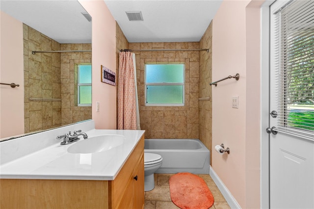 105 Riviera Estates Blvd, Ormond Beach, FL 32174 - full bath with plenty of natural light, visible vents, vanity, and toilet