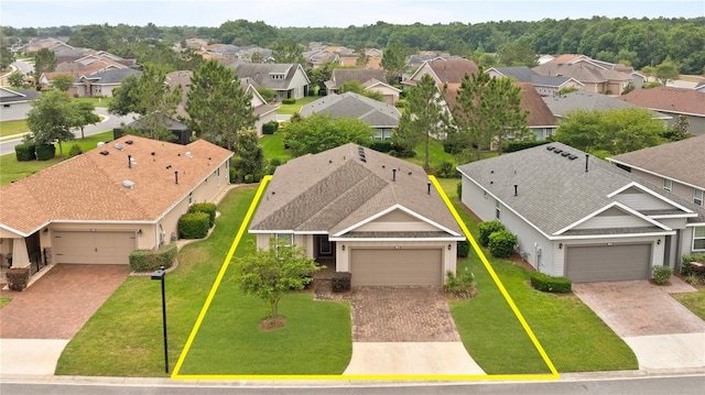 bird's eye view featuring a residential view