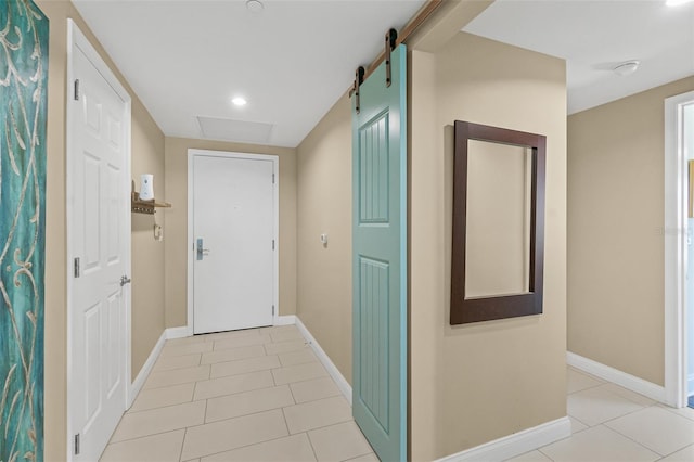 241 Riverside Dr Unit 902, Holly Hill, FL 32117 - hall with baseboards, recessed lighting, and light tile patterned floors