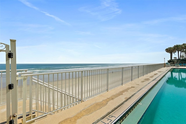pool featuring a water view