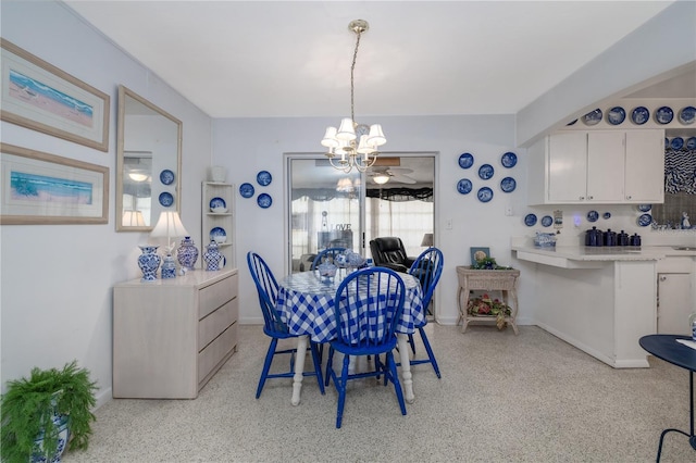 1148 Briarwood Ave, Deltona, FL 32725 - dining room with an inviting chandelier and light speckled floor