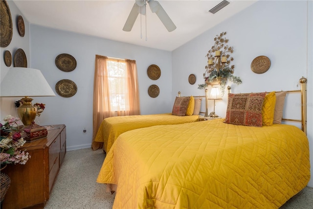 1148 Briarwood Ave, Deltona, FL 32725 - bedroom featuring ceiling fan, baseboards, visible vents, and carpet