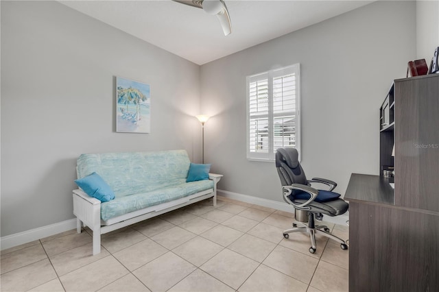 660 Mosaic Blvd, Daytona Beach, FL 32124 - office with light tile patterned floors and baseboards