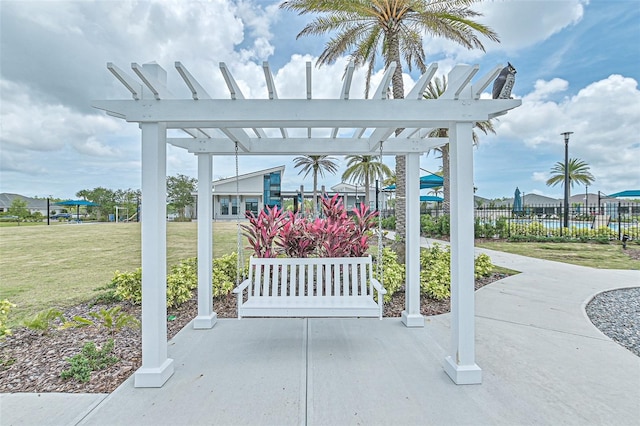 660 Mosaic Blvd, Daytona Beach, FL 32124 - view of patio with a pergola