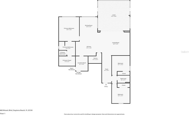 660 Mosaic Blvd, Daytona Beach, FL 32124 - room layout