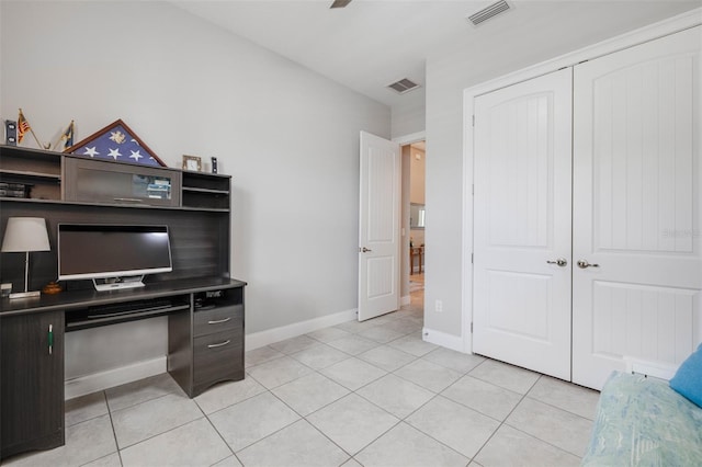 660 Mosaic Blvd, Daytona Beach, FL 32124 - home office featuring light tile patterned flooring and baseboards