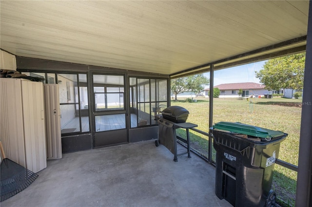 view of sunroom
