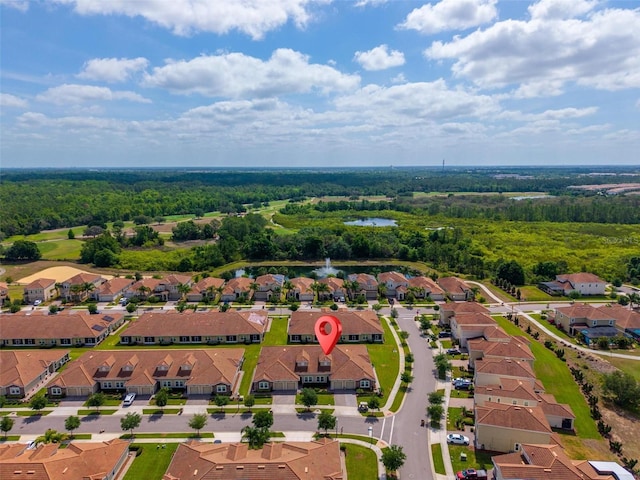 1079 Quaker Ridge Ln, Davenport, FL 33896 - birds eye view of property with a residential view, a water view, and a forest view