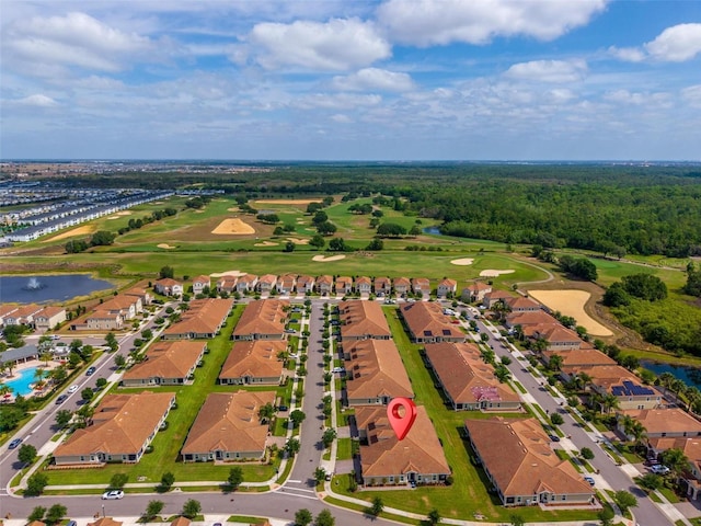 1079 Quaker Ridge Ln, Davenport, FL 33896 - drone / aerial view featuring a water view, a residential view, and view of golf course